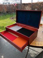 Donker rood houten doos, Ophalen of Verzenden, Doos