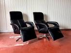 2x Jori Symphony mono-move relaxfauteuil zwart leder, Maison & Meubles, Fauteuils, 75 à 100 cm, Enlèvement ou Envoi, Comme neuf