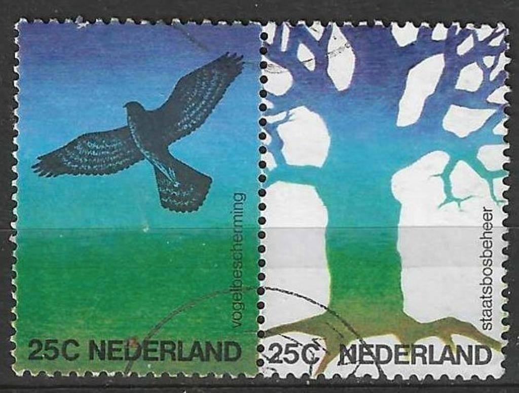 Pays-Bas 1974 - Yvert 994-995 - Nature et environnement (ST), Timbres & Monnaies, Timbres | Pays-Bas, Envoi, Affranchi