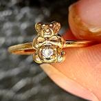 18K GOUDEN RING GESTEMPELD MET BRILJANTEN, Nieuw, Ophalen of Verzenden, Met edelsteen, Dame