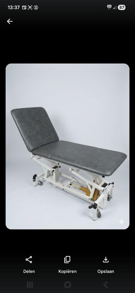 kine / massagetafel, grijs, elektrisch, Ophalen