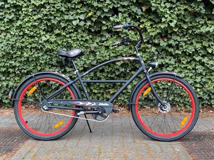 Electra Rat Rod 3i 26”aluminium—frein à disque,jantes rouges, Vélos & Vélomoteurs, Vélos | Cruisers & Lowriders, Comme neuf, Hommes