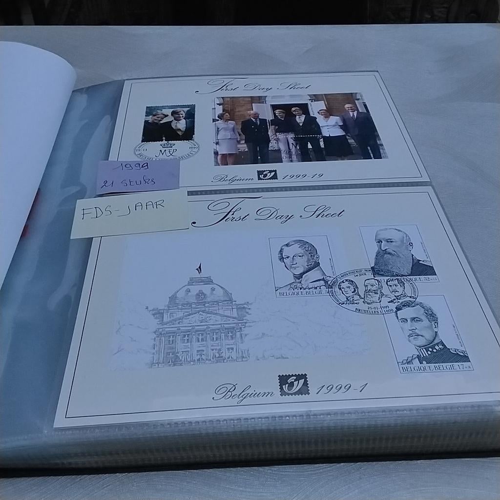 BELGIQUE 21 FDS année 1999 terminée, Timbres & Monnaies, Enlèvement ou Envoi