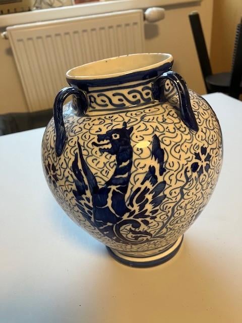 vazen, Huis en Inrichting, Woonaccessoires | Vazen, Ophalen, Gebruikt, Blauw, Aardewerk of Porselein