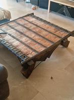 Indische ossenkar salontafel antiek industrieel 1880, Enlèvement ou Envoi