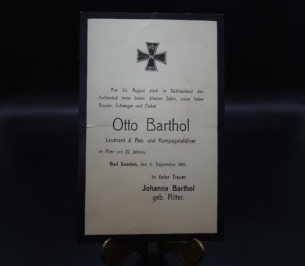 Duits bidprentje wo1, Ophalen of Verzenden, Landmacht, Foto of Poster