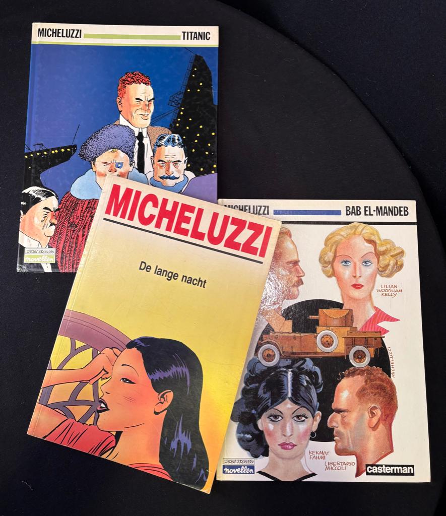 MICHELUZZI - 3 bandes dessinées 1985 en néerlandais, Livres, BD, Plusieurs BD, Micheluzzi, Enlèvement ou Envoi, Comme neuf