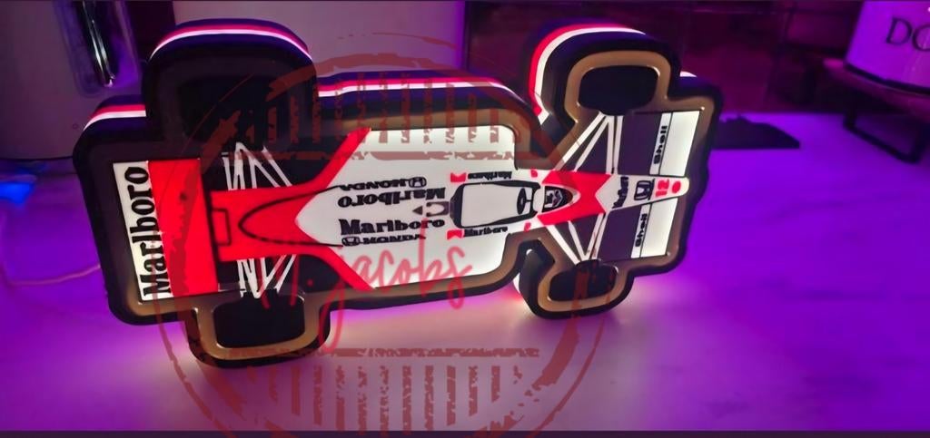 Zeer unieke Ayrton Senna Formule 1 lichtbak in schaal 1:18., Ophalen of Verzenden, Nieuw, Formule 1