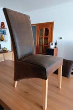 6 Mooie lederen eetkamerstoelen, Huis en Inrichting, Stoelen, Ophalen