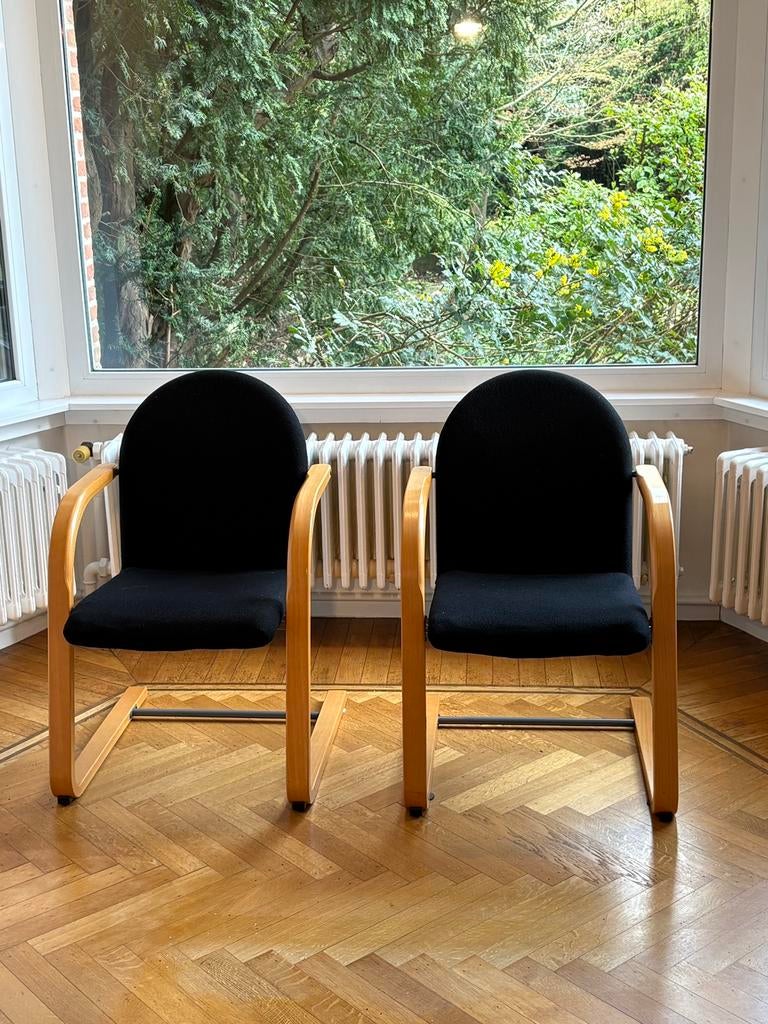 Ikea set van 2 stoelen, Huis en Inrichting, Stoelen, Ophalen, Zo goed als nieuw, Zwart, Twee