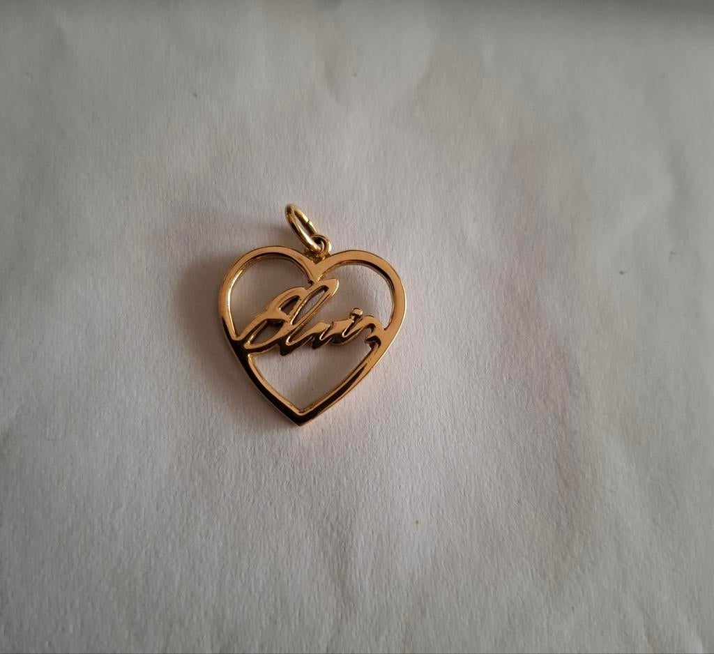 Gouden hanger elvis, Antiquités & Art, Antiquités | Argent & Or, Enlèvement