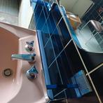Ensemble de salle de bain en verre vintage, Enlèvement, Comme neuf, Bleu, Autres types
