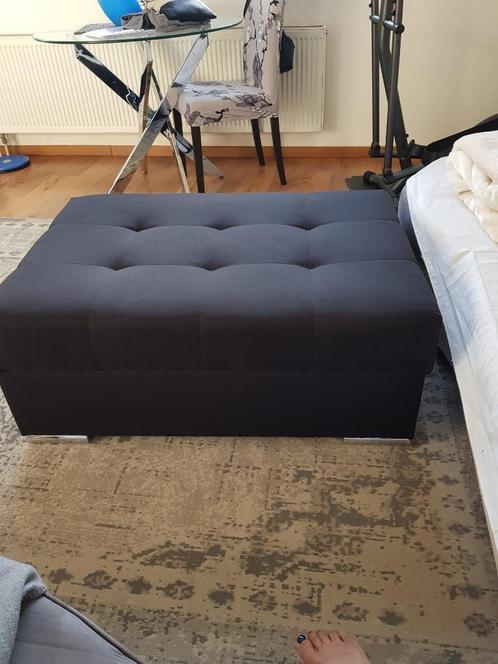 POUF, Huis en Inrichting, Zetels | Voetbanken en poefs, Zo goed als nieuw, 50 tot 75 cm, 75 tot 100 cm, Rechthoekig, Hout, Stof