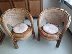 2 vintage rotan stoelen in perfecte staat, Ophalen, Riet of Rotan, Bohemian, boho, vintage, rotan, Twee