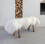 Nieuwe schapenvacht wit 60x160cm plaid tafelloper flamant, Huis en Inrichting, Woonaccessoires | Plaids en Woondekens, Ophalen of Verzenden