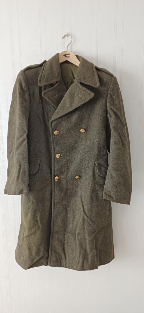 wollen kaki overjas ABL Belgisch leger, Verzamelen, Militaria | Algemeen, Landmacht, Kleding of Schoenen, Ophalen of Verzenden