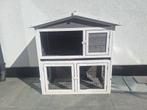 Konijnen hok grijs/wit, Dieren en Toebehoren, Ophalen, 110 cm of meer, Zo goed als nieuw, 90 cm of meer