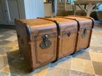 mooie vintage houten opbergkoffer, Huis en Inrichting, Minder dan 50 cm, Gebruikt, 50 tot 75 cm, Overige houtsoorten