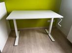 Bureau hoogte verstelbaar 70 cm x 120 cm Ikea Trotten Wit, Ophalen, In hoogte verstelbaar, Zo goed als nieuw, Bureau