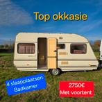 Caravan 4 slaapplaatsen Badkamer camping stacaravan werfkeet, Caravans en Kamperen, Home-car, Bedrijf, Treinzit, 750 - 1000 kg