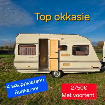 Caravan 4 slaapplaatsen Badkamer camping stacaravan werfkeet beschikbaar voor biedingen