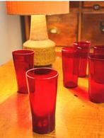 Rode vintage glazen, Antiek en Kunst, Ophalen of Verzenden