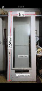 porte extérieure bois, Bricolage & Construction, Châssis & Portes coulissantes, 75 à 150 cm, Enlèvement, Utilisé, Vitre comprise