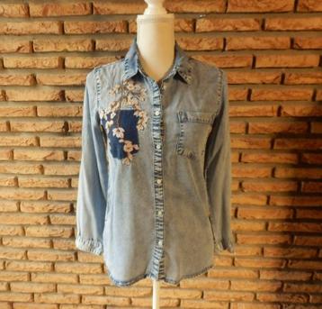 (5)- chemisier femme t.36 bleu - denim co - beschikbaar voor biedingen