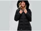 Veste longue matelassée + capuche en fausse fourrure M + L, Enlèvement ou Envoi, Neuf, Taille 38/40 (M), Noir