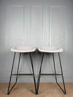 2 HAY About A Stool AAS39 design barkrukken grijze stof, Huis en Inrichting, Barkrukken, 5 krukken of meer, Met voetsteun, 60 tot 90 cm