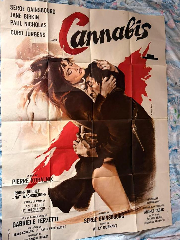 Cannabis 1970 original movie poster 120/160 cm, Verzamelen, Posters, Gebruikt, Film en Tv, Deurposter of groter, Rechthoekig Staand