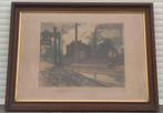 Gravure usine a ougree liège signe Victor mignot, Ophalen
