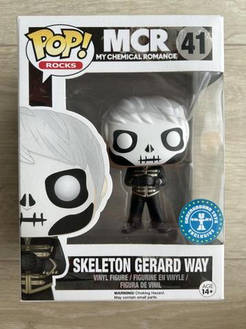 Funko pop skeleton gerard way 41 MCR, Enlèvement, Neuf