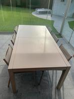 Verlengbare tafel met stoelen van Bristol, Tuin en Terras, Gebruikt, Rechthoekig, Ophalen, Aluminium