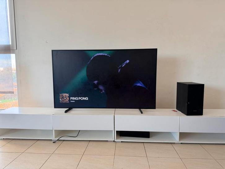 Meuble tv blanc, Maison & Meubles, Armoires | Mobilier de télévision, Comme neuf, Enlèvement