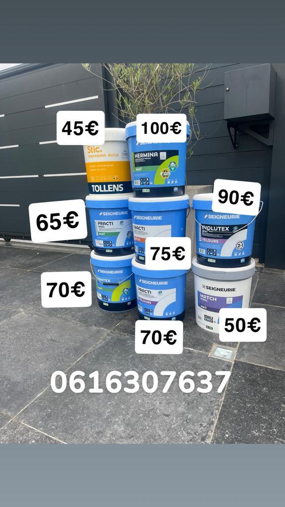 Seigneurie- peinture, Doe-het-zelf en Bouw, Verf, Beits en Lak, Nieuw, Verf, 15 tot 20 liter, Wit, Ophalen