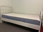 metalen bed 90cm + lattenbodem + matras perfecte staat, Ophalen, 85 tot 100 cm, Zo goed als nieuw, Lattenbodem