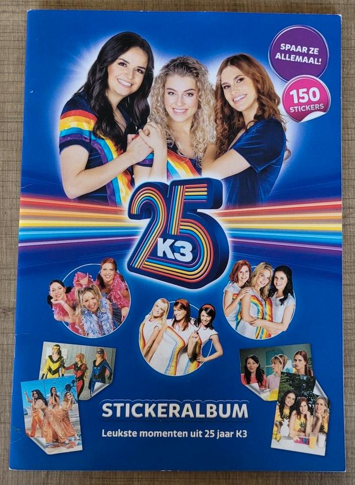 K3 stickeralbum: 25 jaar K3, Verzamelen, Stickers, Gebruikt, Film, Tv of Omroep, Ophalen of Verzenden