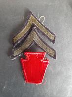 Grades PFC original + patch 28 ème division copie WWII, Embleem of Badge, Ophalen of Verzenden, Landmacht