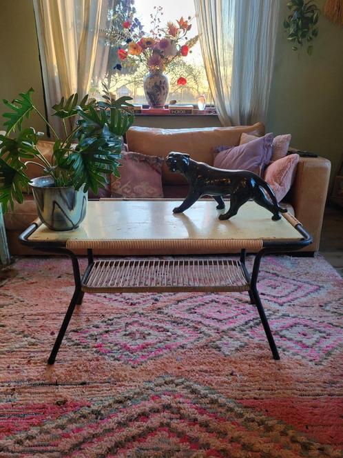 Gele, scoobidoo Jaren '50 vintage salontafel, Antiek en Kunst, Curiosa en Brocante, Ophalen