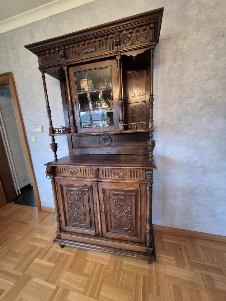 antieke vitrinekast – Mechelse stijl, Antiek en Kunst, Antiek | Meubels | Kasten, Ophalen