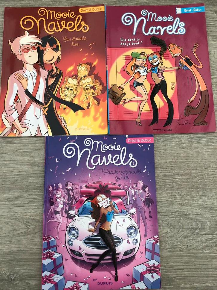 Mooie Navels . Nrs 1 , 5 en 7 . Delaf & Dubuc., Boeken, Stripverhalen, Gelezen, Meerdere stripboeken, Ophalen of Verzenden