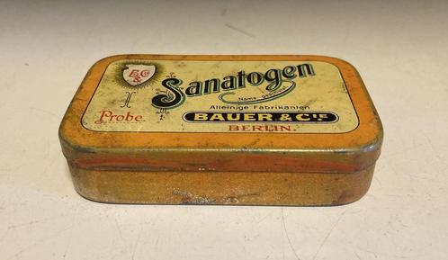 Vintage blik Sanatogen, Verzamelen, Blikken, Gebruikt, Overige, Overige merken, Ophalen of Verzenden
