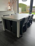 Eettafel met 6 stoelen, Huis en Inrichting, Tafels | Eettafels, Ophalen, 100 tot 150 cm, 200 cm of meer, Zo goed als nieuw