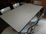 2x  1 Keukentafel met 6  stoelen merk Torck, Huis en Inrichting, Stoelen, Ophalen, Gebruikt, Grijs, Jaren 60