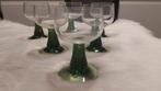 6 verres à vin Luminarc Roemer sur pied côtelé vert olive, Collections, Verres & Petits Verres, Comme neuf, Enlèvement ou Envoi