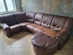 Canapé d'angle simili cuir brun A DONNER Urgent, Maison & Meubles, 200 à 250 cm, Enlèvement, Banc d'angle, Utilisé