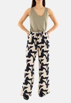 Te koop:Broek met geometrische print GRACE &MILA marineblauw, Kleding | Dames, Broeken en Pantalons, Ophalen, Blauw, Grace & Mila