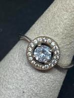 Zilveren ring met zirkonium maat 16,5, Handtassen en Accessoires, Ringen, Overige kleuren, 20 of groter, Nieuw, Ophalen of Verzenden
