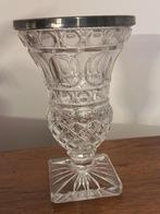 Kristallen vaas met zilveren rand, Antiek en Kunst, Ophalen